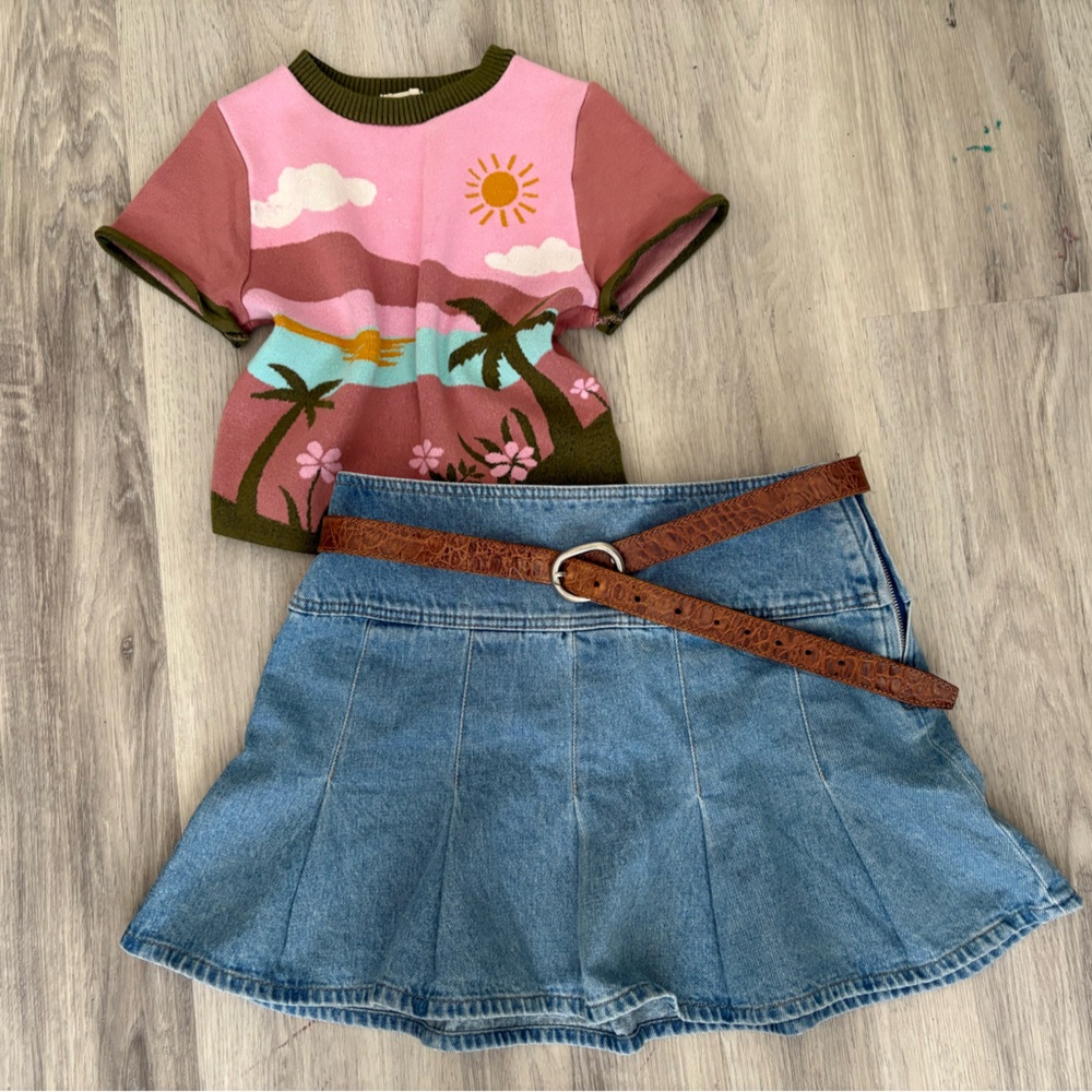 H&M Blue Denim mini skirt
